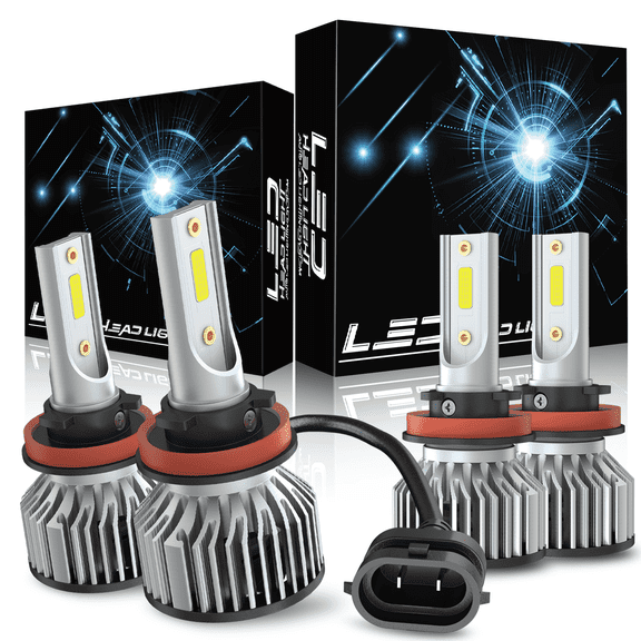 Headlight Bulb - Compatible with 2006 - 2013 Chevy Impala 2007 2008 2009 2010 2011 2012 High Low Beam