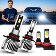 thumbnail image 1 of Headlight Bulb For 2016-2019 Toyota RAV4,9012 High Low Beam,H11 Fog Light Bulb，Plug and Play，High Brightness LED Bulbs，Pack of 4, 1 of 3