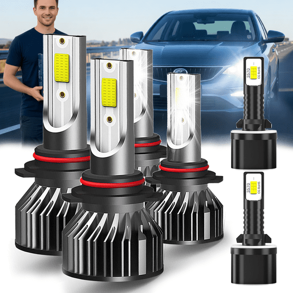 Headlight Bulbs For 2002-2009 GMC Envoy,9005 High Beam,9006 Low Beam,880 Fog Light,Replacement OEM,6500K,Pack of 6
