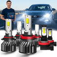 thumbnail image 1 of Headlight Bulbs For 2008-2015 Honda Accord,9005 High Beam，H11 Low Beam,H11 Fog Light,Replacement OEM,6500K,Pack of 6, 1 of 3