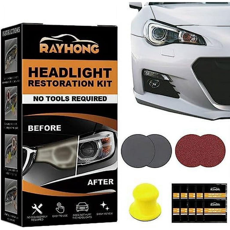 Headlight Cleaner And Restorer Kit - Car Headlight Restoration Kit - Car  Headlight Lens Polish Repair Tool - Brightening Cleaning Headlight  Restoratio