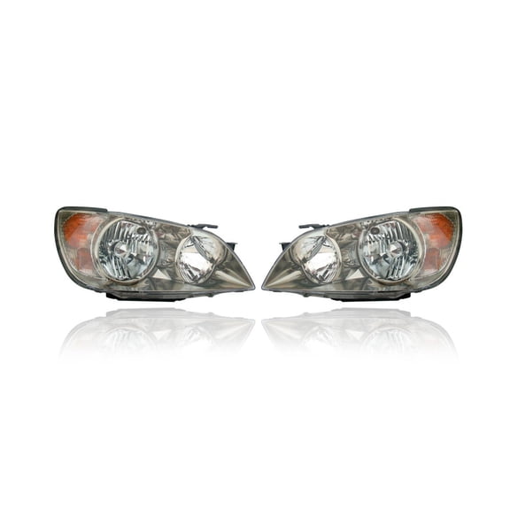 Headlight - Compatible/Replacement for '01-03 Lexus IS300 - Lens & Housing Only Without HID - Pair, Left Driver + Right Passenger Set - 8114553040, 8118553040