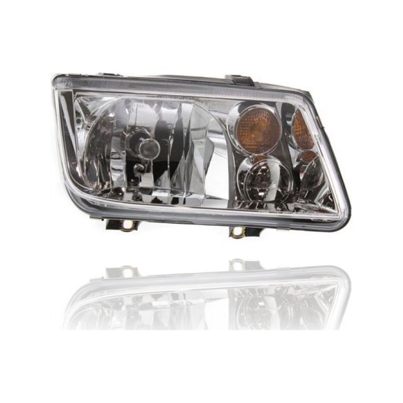 Headlight - Compatible/Replacement for '02-05 VW Volkswagen Jetta Sedan/Wagon GL/GLS - With Amber Signal Lamp, Without Integrated Fog Lamp - Right Hand - Passenger - 1J5941018BJ