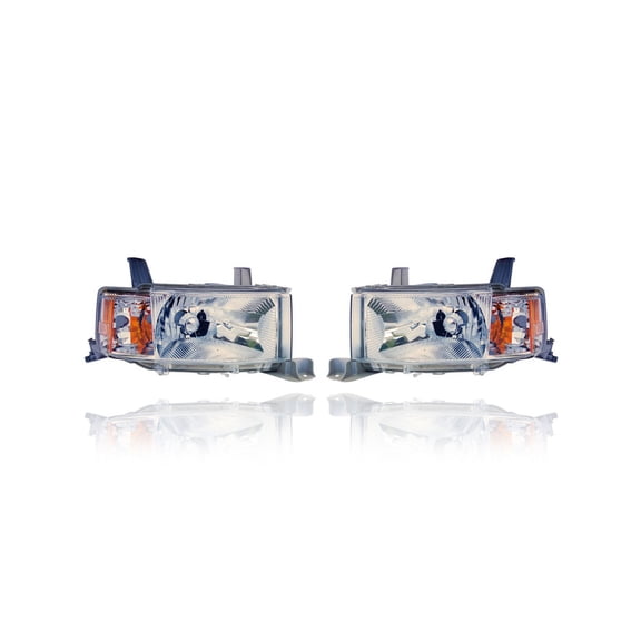 Headlight - Compatible/Replacement for '04-06 Scion xB - Pair, Left Driver + Right Passenger Set - 8113052440, 8117052440 CAPA Fits select: 2004-2006 TOYOTA SCION