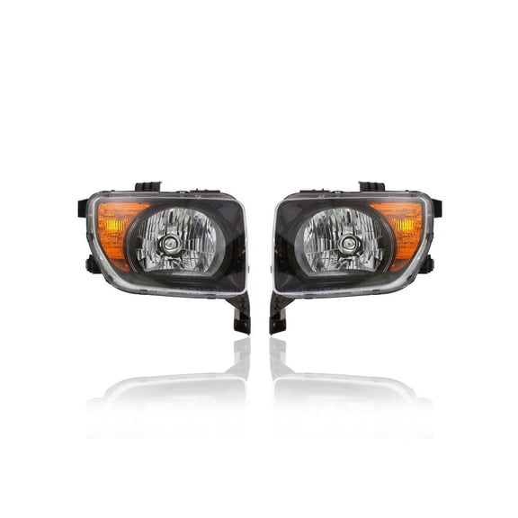 Headlight - Compatible/Replacement for '07-08 Honda Element (Exclude SC/Projector Beam) - Halogen Without Bulbs - Pair, Left Driver + Right Passenger Set - 33101SCVA21, 33151SCVA21