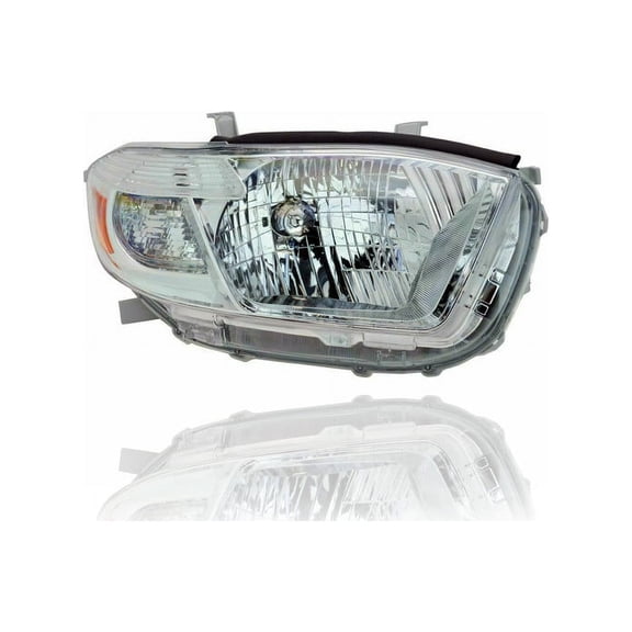 Headlight - Compatible/Replacement for '08-10 Toyota Highlander Base/SE/Limited (Japan Built) Only - White Chrome Bezel - Right Hand - Passenger - 8113048470