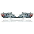 thumbnail image 1 of Headlight - Compatible/Replacement for '10-11 Toyota Camry Hybrid Base (USA Built) - Halogen, Blue Tint Interior Bezel - Pair, Left Driver + Right Passenger Set - 8111006520, 8115006520, 1 of 4