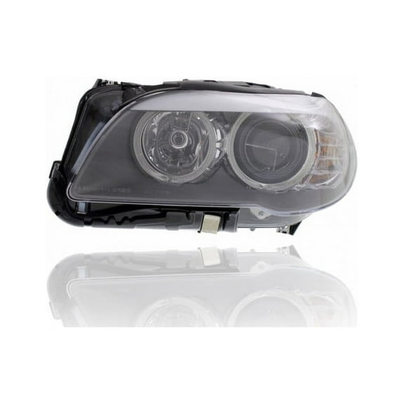 Headlight - Compatible/Replacement for '11-13 BMW 5-Series Sedan, 12-13 5-Series Hybrid - Halogen Without Auto Adjust Lamp - Left Hand - Driver - 63117203243 Fits select: 2011-2013 BMW 528
