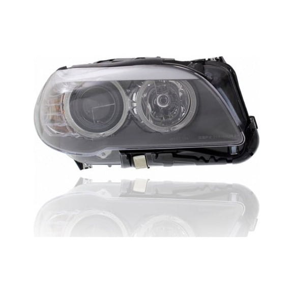 Headlight - Compatible/Replacement for '11-13 BMW 5-Series Sedan, 12-13 5-Series Hybrid - Halogen Without Auto Adjust Lamp - Right Hand - Passenger - 63117203244 Fits select: 2011-2013 BMW 528