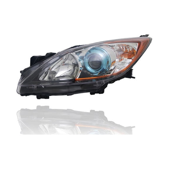 Headlight - Compatible/Replacement for '12-13 Mazda Mazda3 Sedan/Hatchback i/s-Touring Skyactiv - Halogen With Blue-Ring - Left Hand - Driver - BFD1510L0D