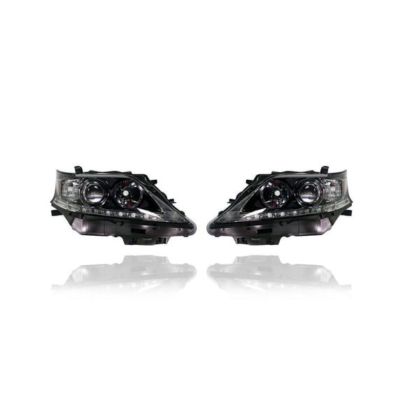 Headlight - Compatible/Replacement for '13-15 Lexus RX350/450h (Canada-Built) - HID/Xenon - Pair, Left Driver + Right Passenger Set - 811300E160, 811700E160