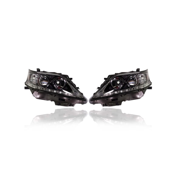 Headlight - Compatible/Replacement for '13-15 Lexus RX350/450h (Canada Built) - Xenon/HID - Pair, Left Driver + Right Passenger Set - 811300E160, 811700E160 - CAPA