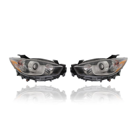 Headlight - Compatible/Replacement for '13-16 Mazda CX5 Sport/Touring/Grand Touring - Halogen - Pair, Left Driver + Right Passenger Set - KJ0151031C, KJ0151041C CAPA Fits select: 2013-2016 MAZDA CX-5
