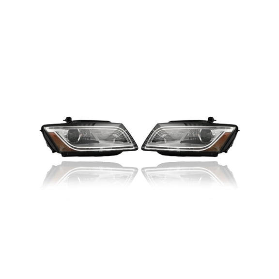 Headlight - Compatible/Replacement for '13-17 Audi Q5/SQ5 - Bi-Xenon, Without Curve Lighting - Pair, Left Driver + Right Passenger Set - 8R0941044E, 8R0941043E