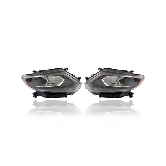 Headlight - Compatible/Replacement for '14-16 Nissan Rogue SL - LED Without Adaptive Light System - Pair, Left Driver + Right Passenger Set - 260104BA5A, 260604BA5A - CAPA