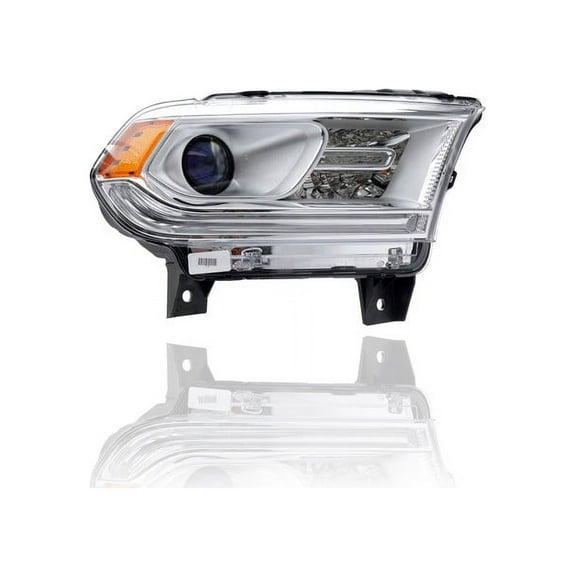 Headlight - Compatible/Replacement for '16-20 Dodge Durango SXT/GT-Only - Halogen, Chrome Bezel Without LED Daytime Running Light - Right Hand - Passenger - 68299136AD