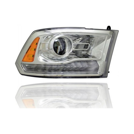 Headlight - Compatible/Replacement for '16-22 RAM Pickup 1500/Classic, 16-18 2500/3500 - Halogen, Projector Chrome Interior - Right Hand - Passenger - 68324940AD