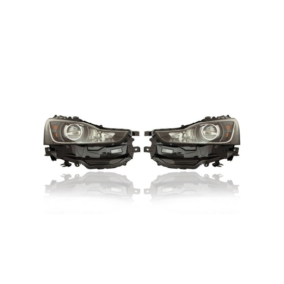 Headlight - Compatible/Replacement for '17-17 Lexus IS200T, 17-20 IS300/IS350 - LED Without Adaptive & LED Signal Lamps - Pair, Left Driver + Right Passenger Set - 8114553810, 8118553810 - CAPA