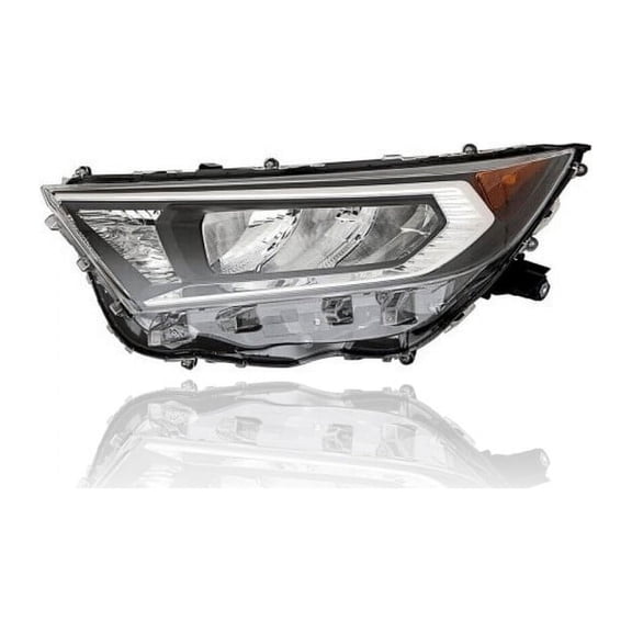 Headlight - Compatible/Replacement for '19-21 Toyota RAV4 XLE/Premium/Adventure/Limited/TRD (Japan Built) Halogen/LED, Chrome Bezel - Left Hand - Driver - 8117042811