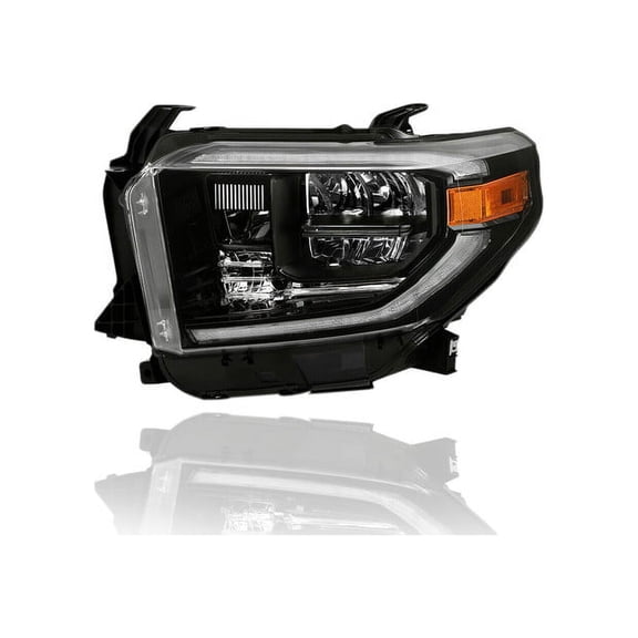 Headlight - Compatible/Replacement for '19-21 Toyota Tundra TRD Pro - LED With Daytime Running Light, Smoked Dark Chrome Interior - Left Hand - Driver - 811500C211