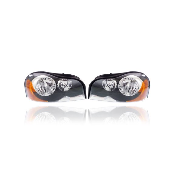 Headlight - Compatible/Replacement for '03-14 Volvo XC90 - Halogen - Pair, Left Driver + Right Passenger Set - 312768104, 312768096