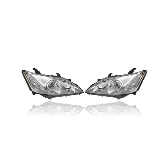 Headlight - Compatible/Replacement for '07-09 Lexus ES350 - Halogen - Pair, Left Driver + Right Passenger Set - 8113033670, 8117033670