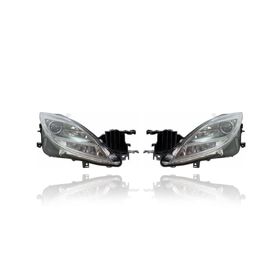 Headlight - Compatible/Replacement for '09-10 Mazda Mazda6 - Halogen - Pair, Left Driver + Right Passenger Set - GS3L510K0G, GS3L510L0G