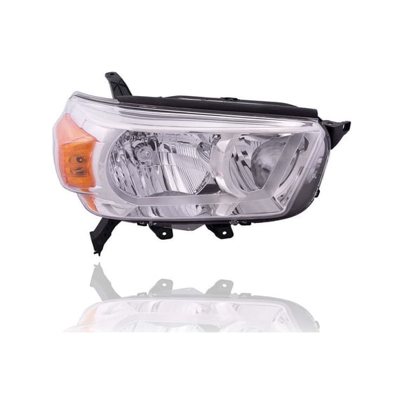 Headlight - Compatible/Replacement for '10-13 Toyota 4Runner SR5/Limited - Halogen Chrome Interior Bezel - Right Hand - Passenger - 8113035520 CAPA