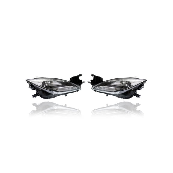 Headlight - Compatible/Replacement for '11-13 Mazda Mazda6 - Halogen - Pair, Left Driver + Right Passenger Set - GEG1510K0D, GEG1510L0B