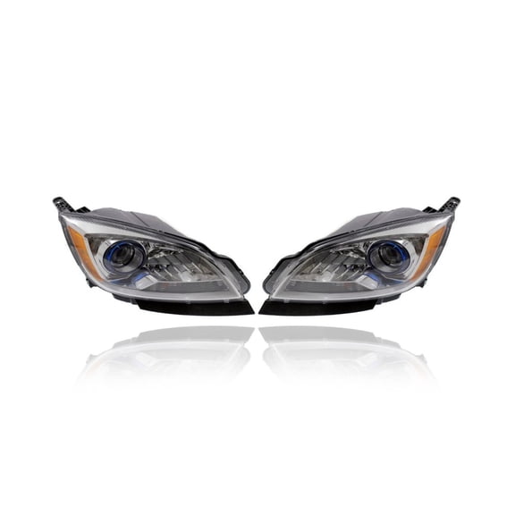 Headlight - Compatible/Replacement for '12-17 Buick Verano - Pair, Left Driver + Right Passenger Set - 23216003, 23216004 - CAPA