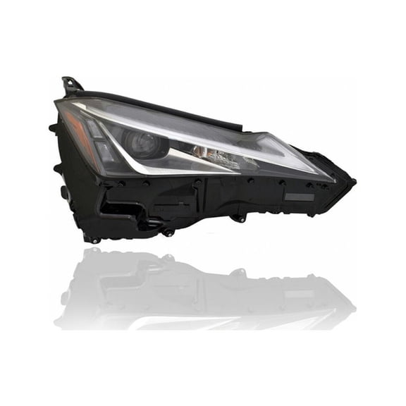 Headlight - Compatible/Replacement for '19-22 Lexus UX200/250h - LED Single Beam, Chrome Without Fog Light - Right Hand - Passenger - 8114076220