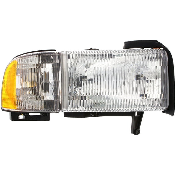 Headlight Compatible With 1994-2002 Dodge Ram 3500 2500 Right Passenger Halogen With bulb(s)