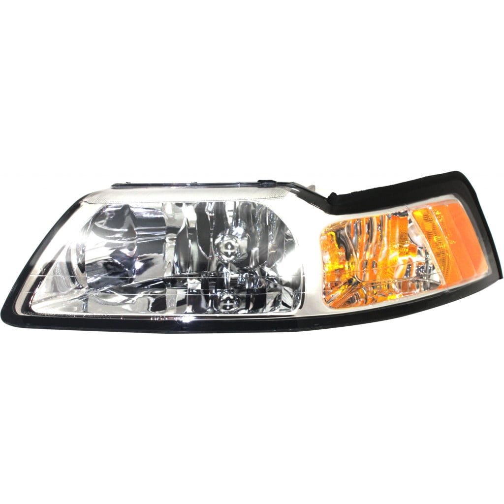 Headlight Compatible With 1999-2000 Ford Mustang Left Driver Halogen With bulb(s)