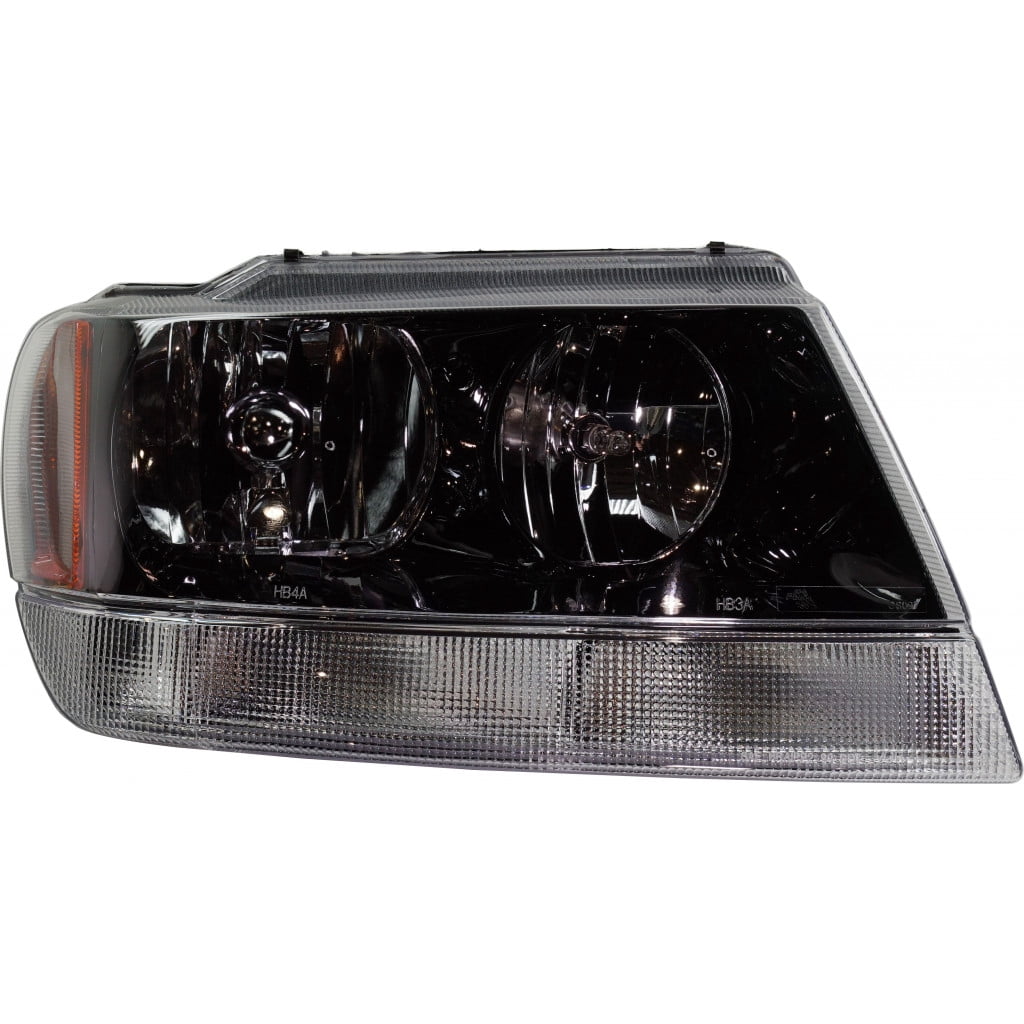 Headlight Compatible With 1999-2004 Jeep Grand Cherokee Right Passenger Halogen With bulb(s)
