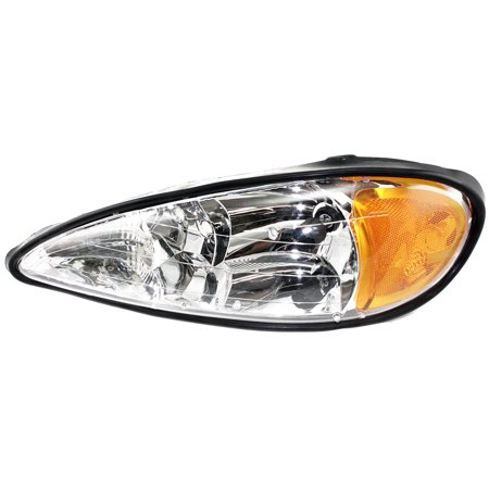 Headlight Compatible With 1999-2005 Pontiac Grand Am Left Driver Halogen With bulb(s)