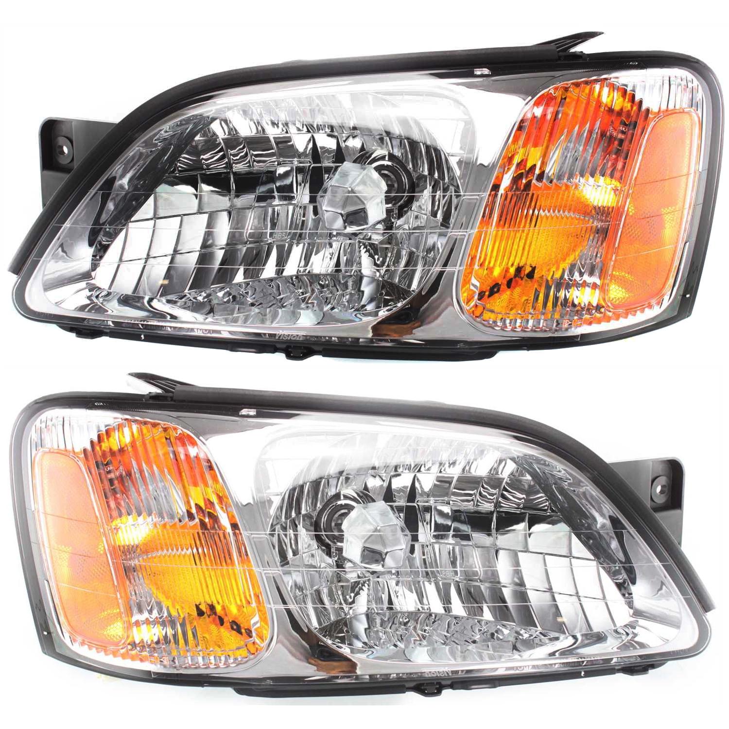 Headlight Compatible With 2000-2004 Subaru Legacy 2003-2006 Baja SET of 2 Left Driver and Right Passenger Side Halogen With bulb(s)