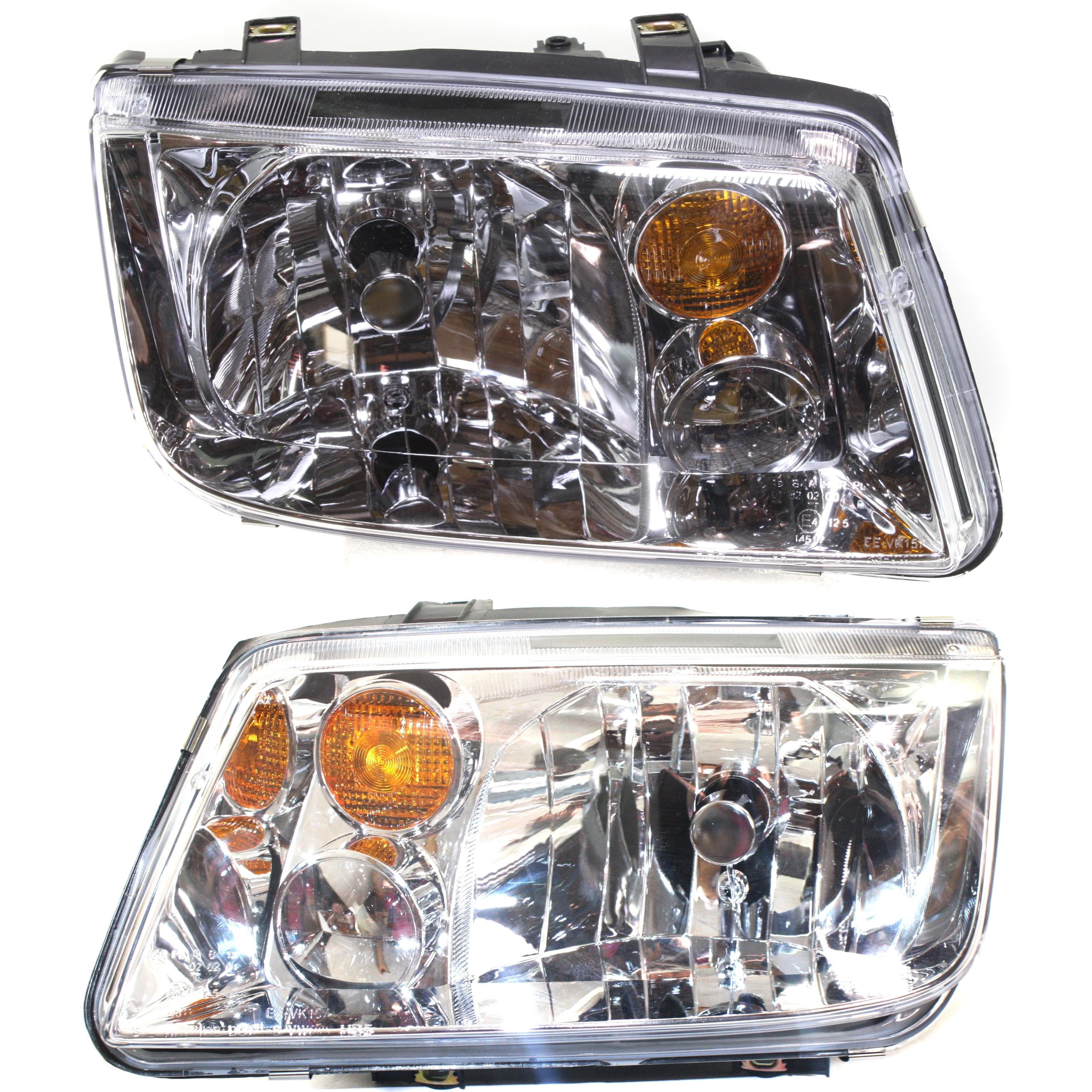 Headlight Compatible With 2002-2005 Volkswagen Jetta SET of 2 Left Driver and Right Passenger Side Halogen