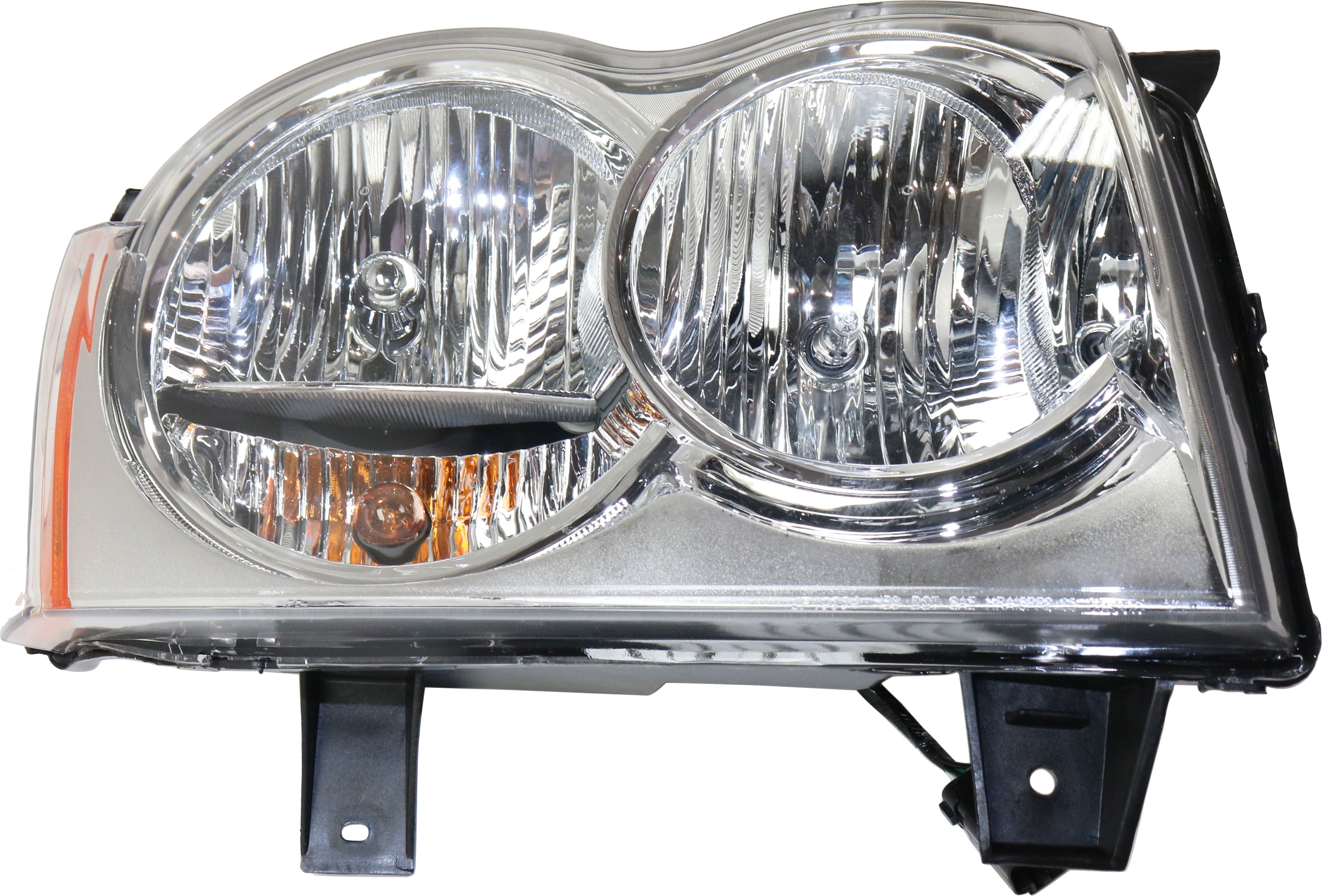 Headlight Compatible With 2005-2007 Jeep Grand Cherokee Right Passenger Halogen With bulb(s)