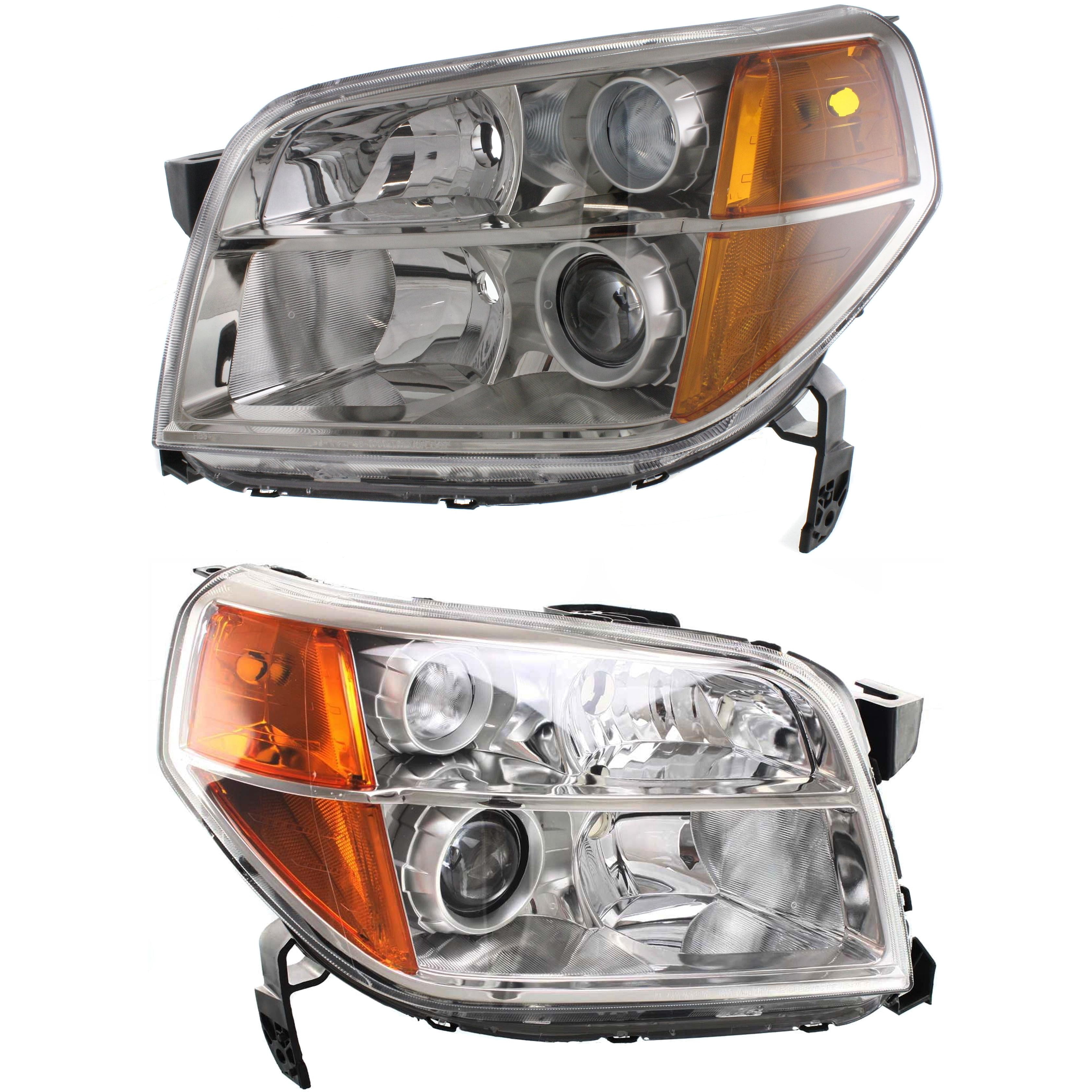 Headlight Compatible With 2006-2008 Honda Pilot SET of 2 Left Driver and Right Passenger Side Halogen