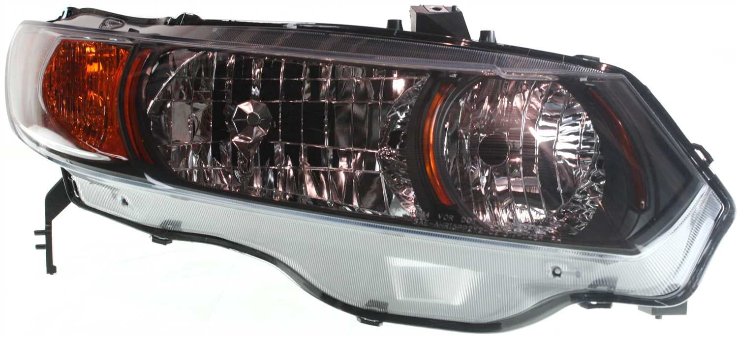Headlight Compatible With 2006-2009 Honda Civic Right Passenger Halogen