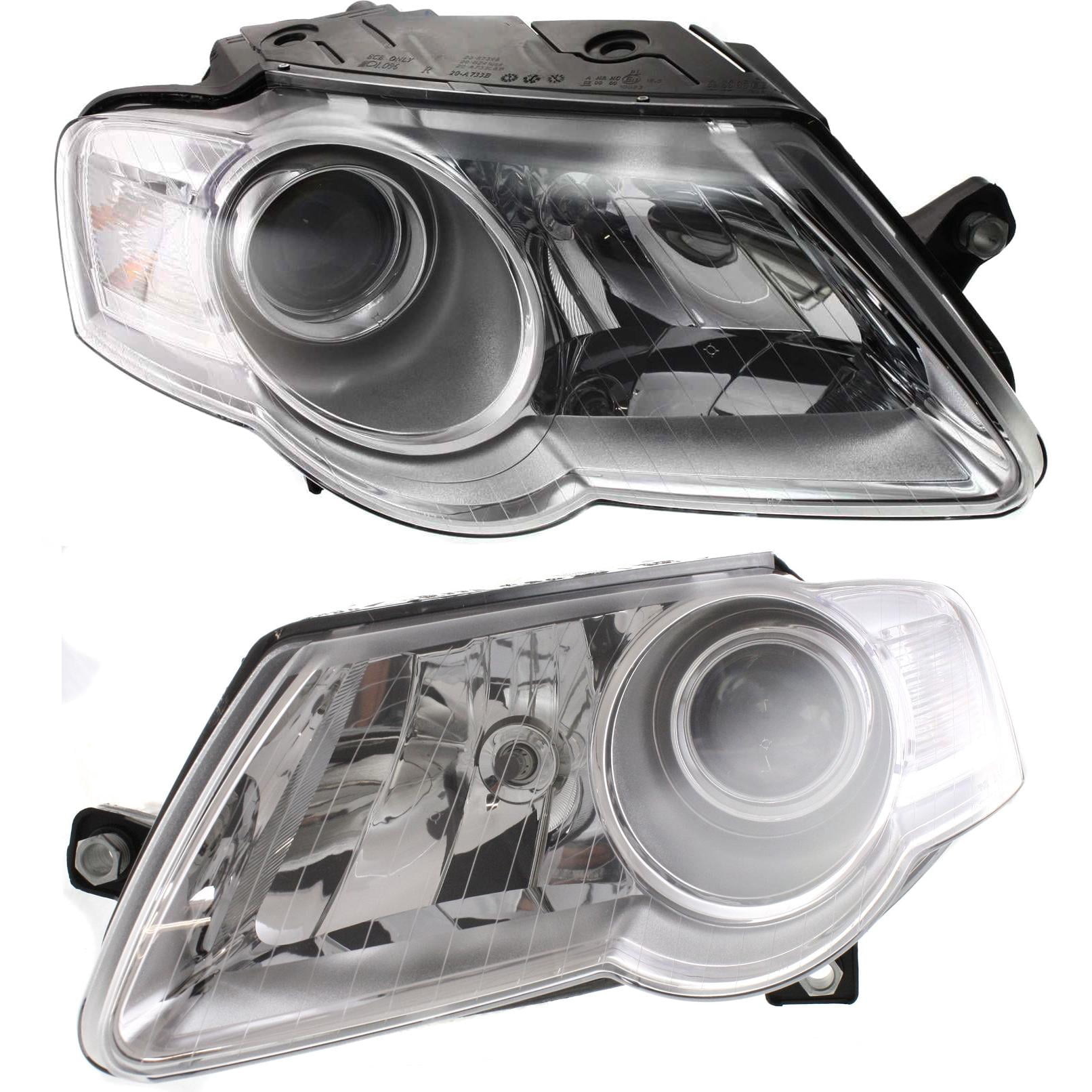 Headlight Compatible With 2006-2010 Volkswagen Passat SET of 2 Left Driver and Right Passenger Side Halogen With bulb(s)