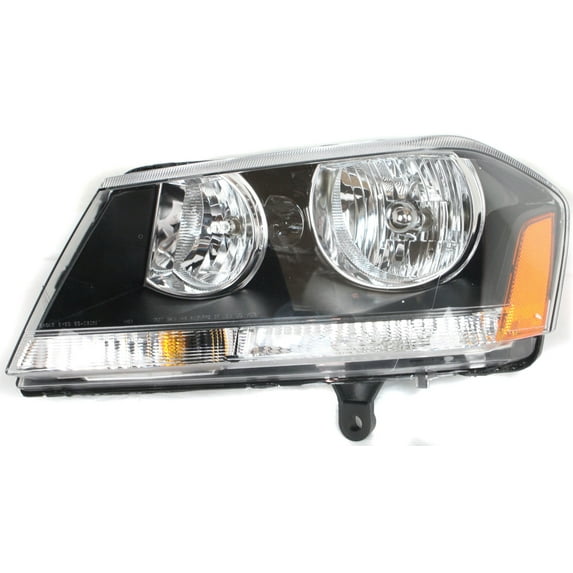 Headlight Compatible With 2008-2010, 2012-2014 Dodge Avenger Left Driver Halogen With bulb(s)
