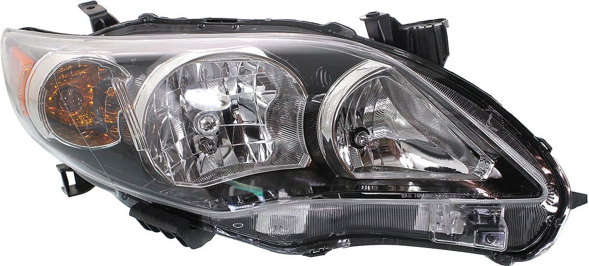 Headlight Compatible With 2011-2013 Toyota Corolla Right Passenger Halogen With bulb(s)