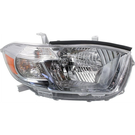 Headlight Compatible With 2011-2013 Toyota Highlander Right Passenger Halogen With bulb(s)
