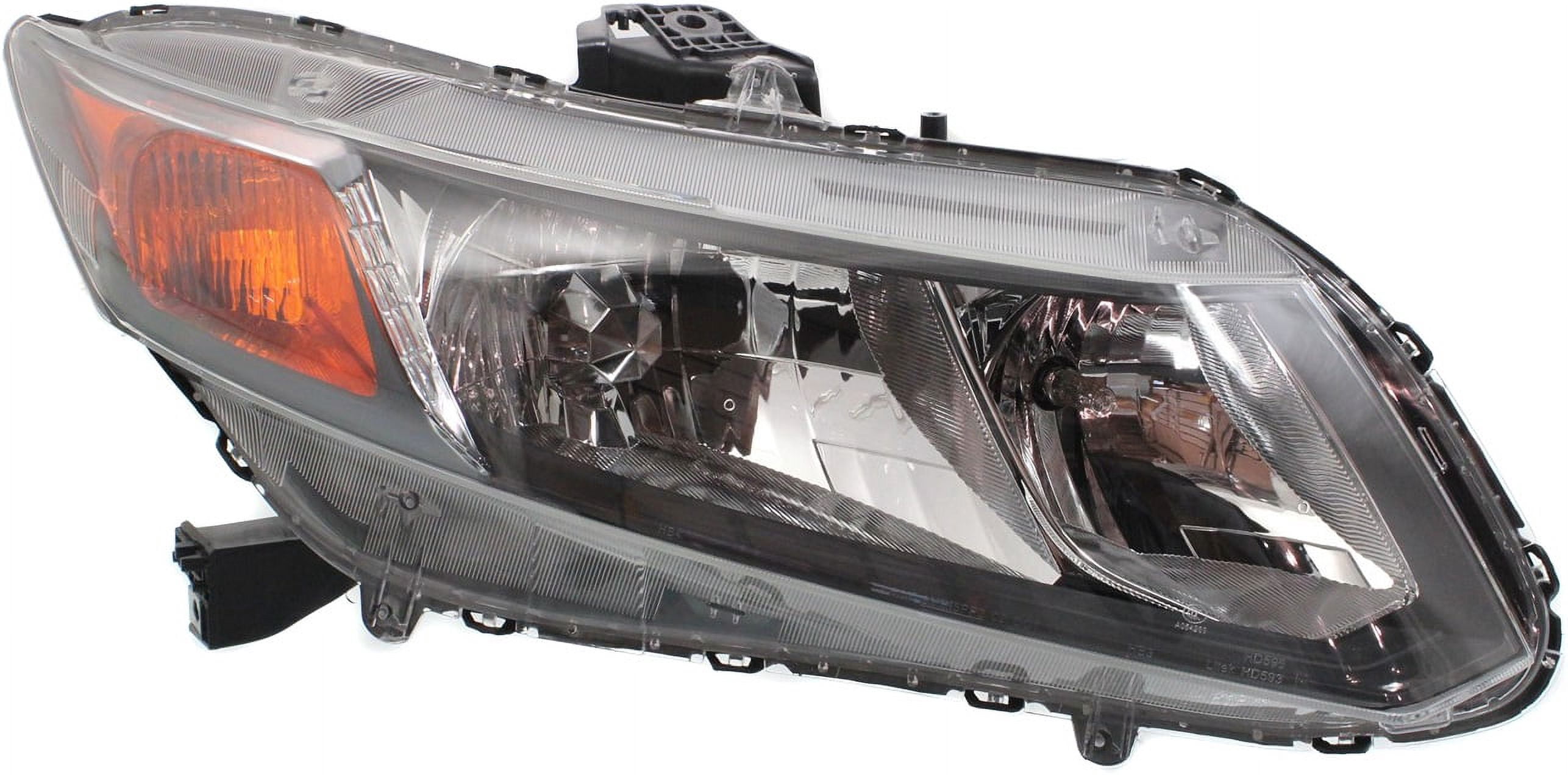 Headlight Compatible With 2012 Honda Civic Right Passenger Halogen With bulb(s)