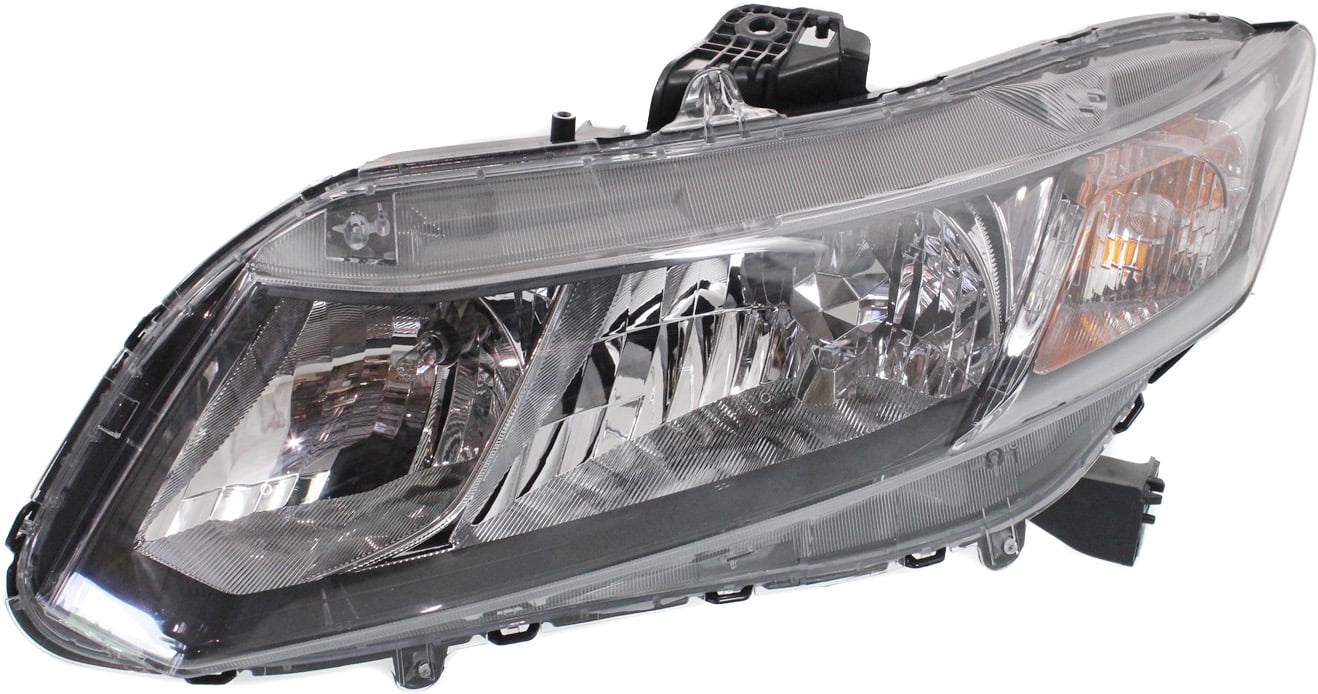 Headlight Compatible With 2013-2015 Honda Civic Left Driver Halogen With bulb(s)