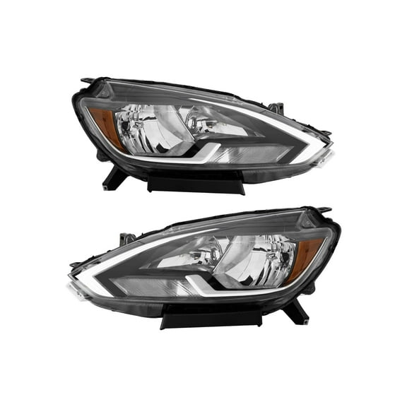 Headlight Compatible With 2016-2018 Nissan Sentra Halogen With bulb(s) Left Right Driver & Passenger Side