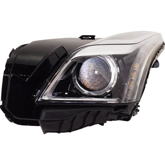 Headlight Compatible with 2014-2019 Cadillac CTS Left Driver Halogen With bulb(s)