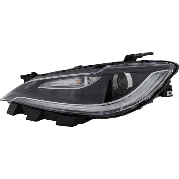Headlight Compatible with CHRYSLER 200 2015-2017 LH Assembly Halogen Black Interior with LED Daytime Running Light
