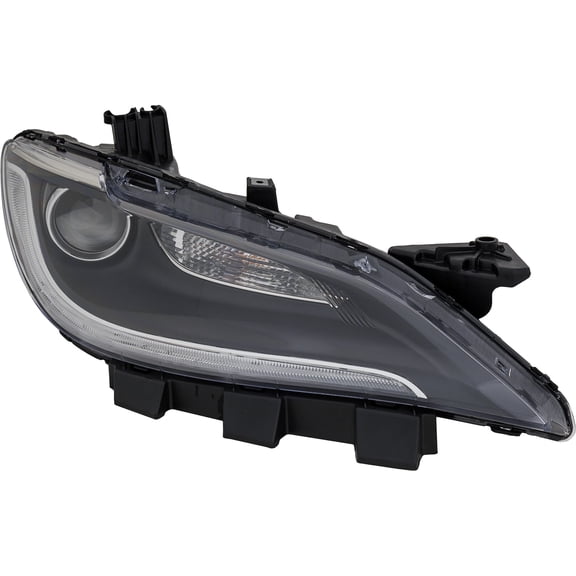 Headlight Compatible with CHRYSLER 200 2016-2017 RH Assembly Halogen Chrome Interior LX Model - CAPA